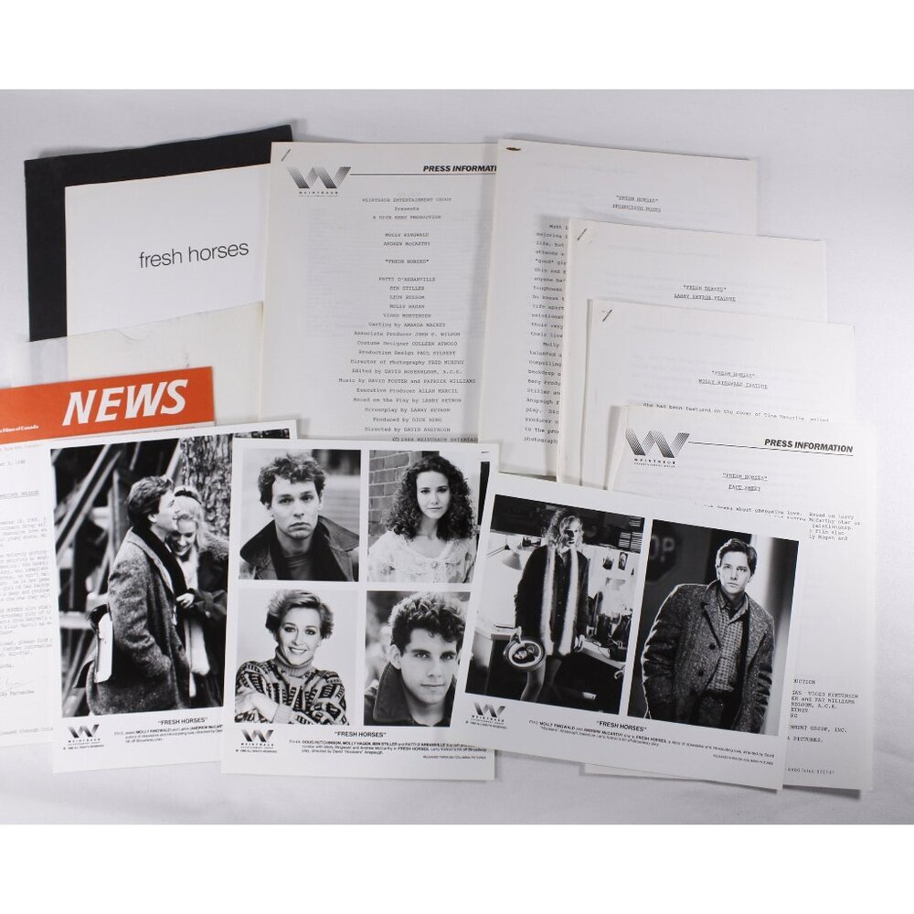 1988 Fresh Horses Movie press kit + 3 photo sheets + production notes, Molly